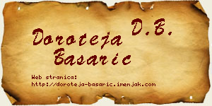 Doroteja Basarić vizit kartica
